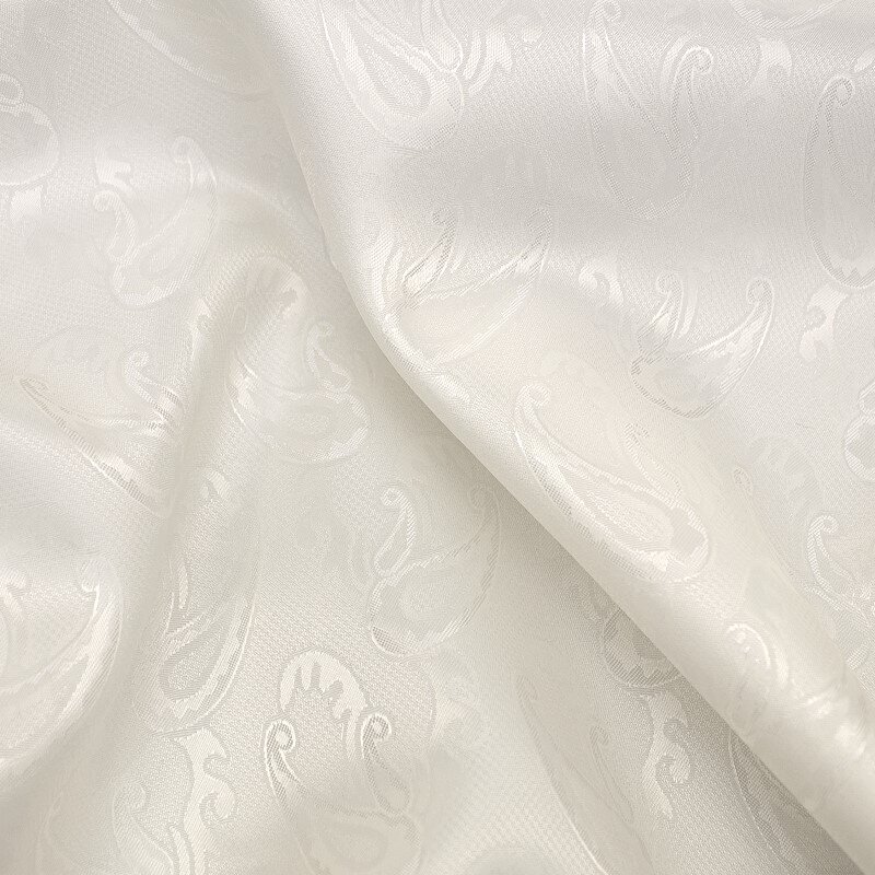 Futterstoff Jacquard Paisley 45 mm, ecru 239-F5009 Fb.9