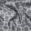 Futterstoff Jacquard Ornamente 25 mm, silber-grau;...