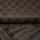 Futterstoff Jacquard Blumenkette, dunkelbraun-orange; 235-F112 Fb.8