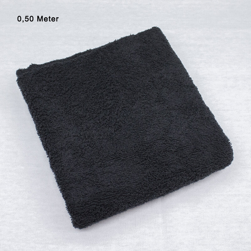 Frottee schwarz, 0,50 Meter