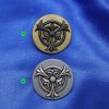 Trachtenknopf Ornament. rund, 25mm