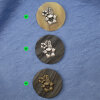 Trachtenknopf  mit Enzian-Motiv, 45mm