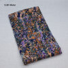 Micro Satin Druck Blätter, violett-lila, 0,80 Meter
