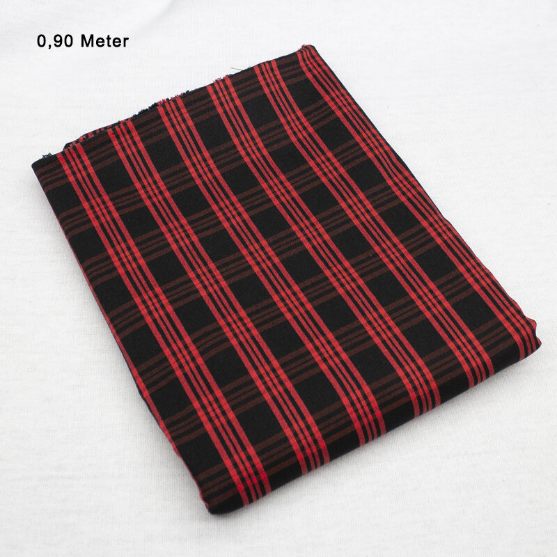 Karo "Superstretch", schwarz-rot, 0,90 Meter