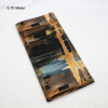 Romanit Jersey Druck Abstrackt, schwarz-orange, 0,70 Meter