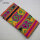 VIiscose Cloque Druck Streifen, pink-orange, 0,65 Meter