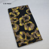 VIiscose Polyamid, Blumen, schwarz-ocker 0,55 Meter