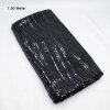 Samt mit Pailletten Wellen, blau-schwarz,  1,50 Meter