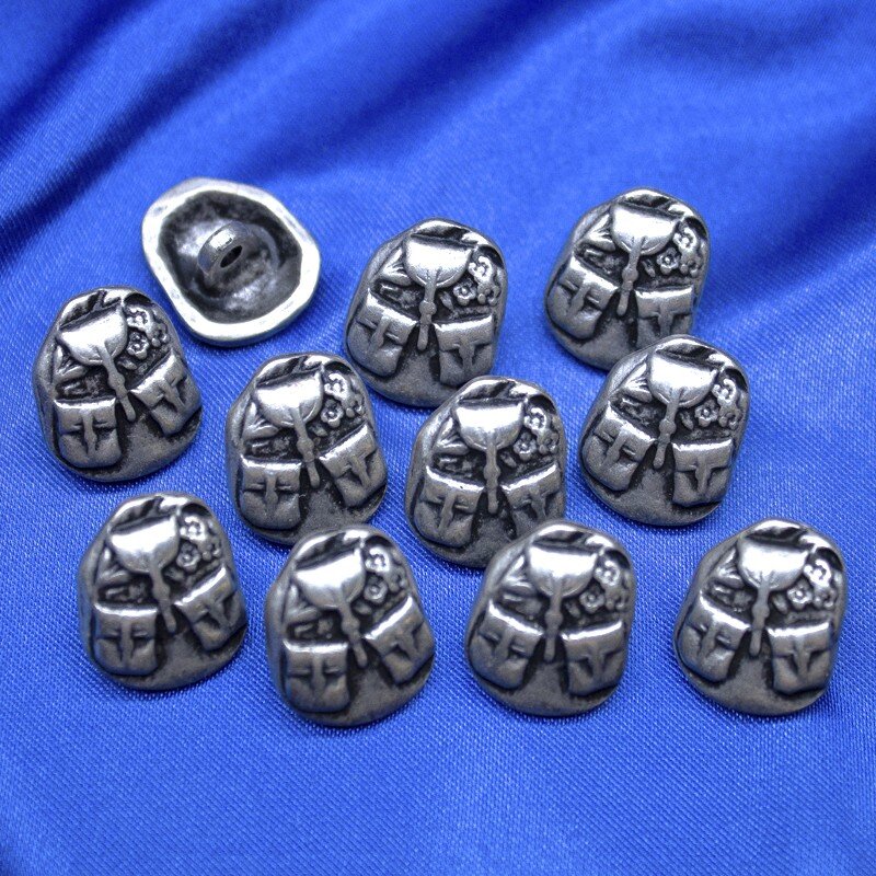 Trachtenknopf aus Metall, Rucksack, 16 mm