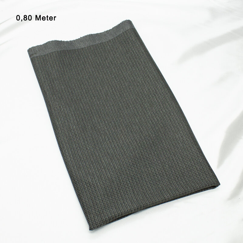 Winterjersey "DIGI" Druck Hahnentritt 3 mm, grau-oliv, 0,80 Meter
