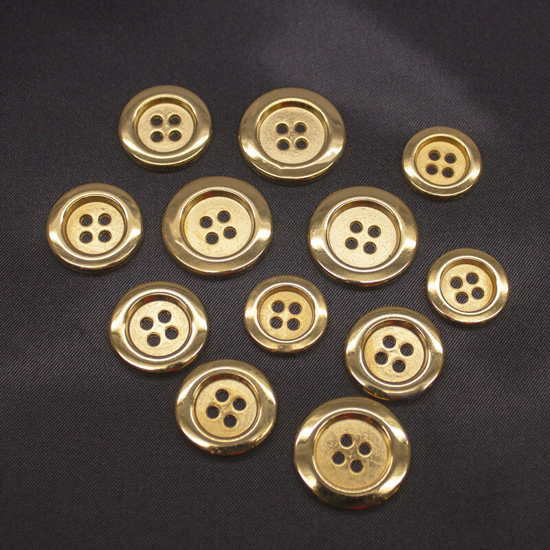 Metallknopf klassisch, gold, 14 bis 20 mm