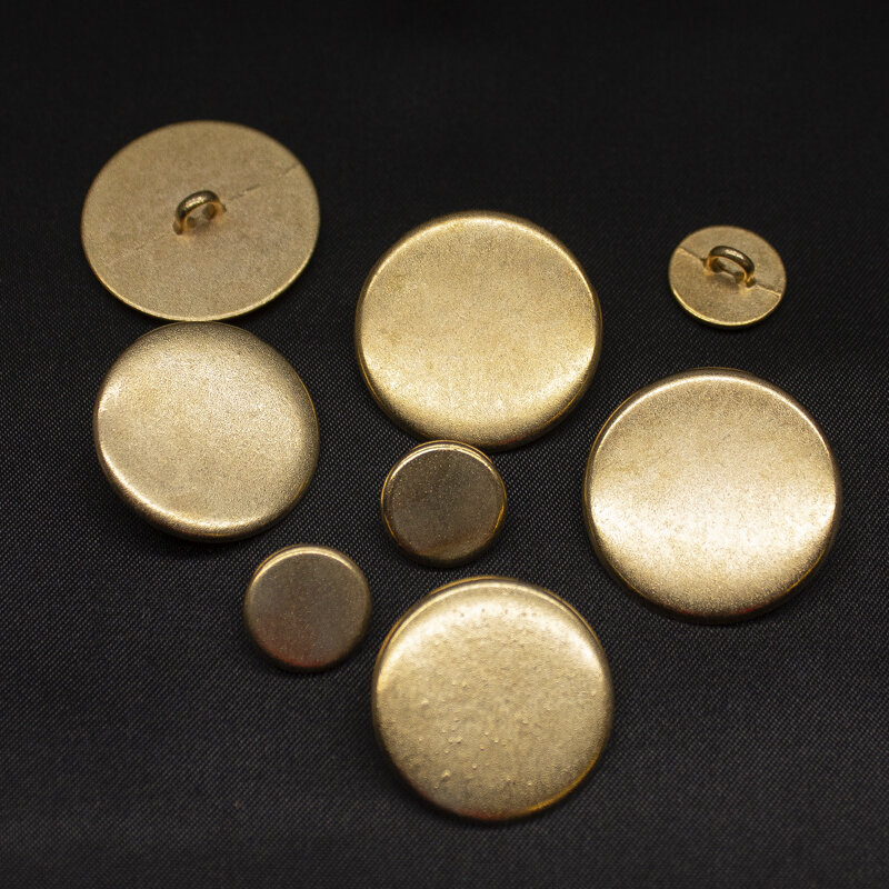 Metallknopf , gold- matt, 12 - 25mm