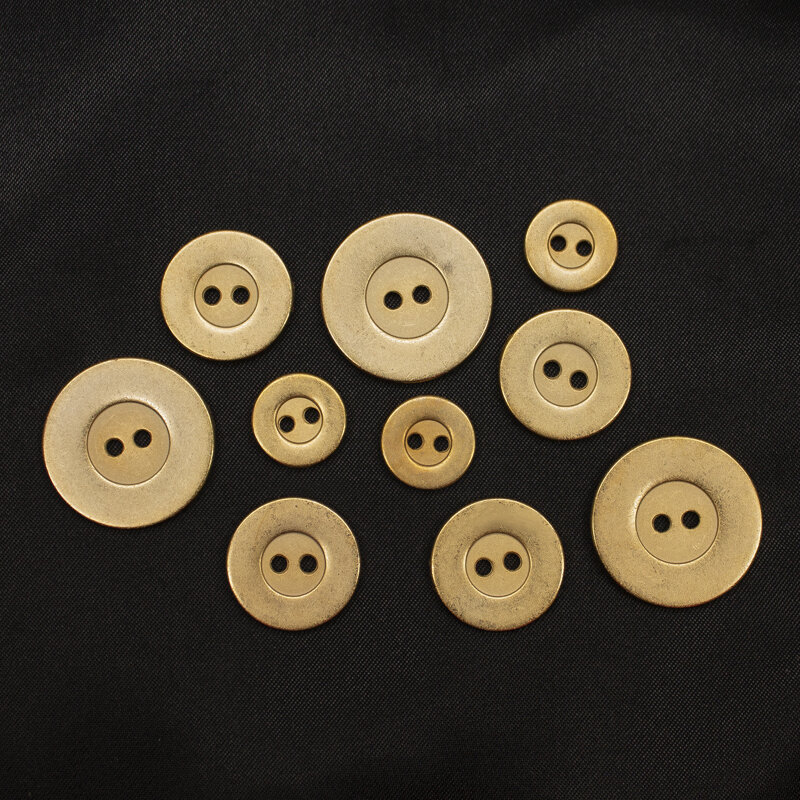 Metallknopf klassisch, gold-matt, 15 bis 22mm