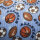 Anti Pilling Fleece Druck Bälle, hellblau