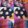 Anti Pilling Fleece Druck Kreise, pink-orange