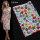 Jersey Druck Blumen, weiß, 0,95 Meter