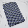 Jaquard Strick Hahnentritt 10 mm, blau-grau, 0,95 Meter
