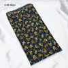 Polyester Chiffon Flockdruck Rosen,orange-schwarz, 0,90...