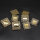 Metallknopf mit Strasssteinen, gold, 18 - 20 mm