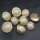 Ovaler Knopf mit Perlmutt, gold, ab 12 mm bis 22 mm