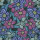 Modestoffe Damen, Viskose Lenzing "Ecovero", Blumen, petrol ( Bluse)