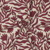 Modestoffe Damen, Sweat Natural Blumen, bordeaux (Kleid)
