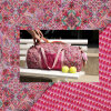 Modestoffe, BW gestept Digital Patchwork, rosa  (Tasche)