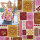 Modestoffe Kinder, BW Popeline Sommer Patchwork, rosa-ecru-gelb  (Top)
