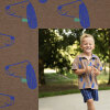 Modestoffe Kinder, Jersey Melange Hunde, taupe  (Poloshirt)