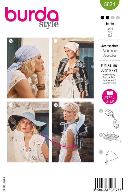 Burda Schnittmuster Damen Accessories, Gr. 54-58