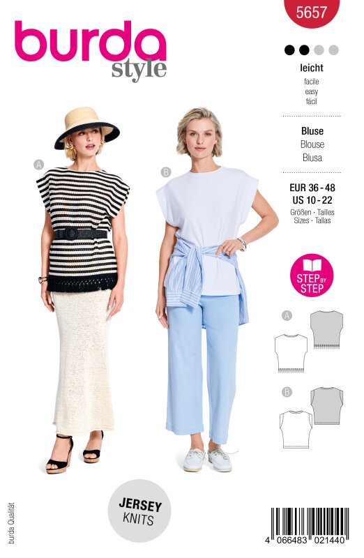 Burda Schnittmuster Damen Bluse, Gr. 36-48
