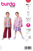 Burda Schnittmuster Kinder Bluse, Gr. 104-146