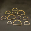 D Ringe Schnalle, 15 bis 30 mm, gold und anthrazit