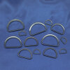 D Ringe Schnalle, 15 bis 30 mm, gold und anthrazit