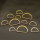 D Ringe Schnalle, 15 bis 30 mm, gold und anthrazit