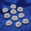 Kordelstopper oval, 20 mm weiß