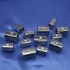 Metallhülsen mit Glitzerstein, silber