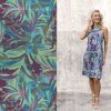 Modestoffe Damen, Polyester Bubble, Blumen, Altes...