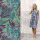 Modestoffe Damen, Polyester Bubble, Blumen, Altes Grün (Kleid)