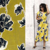 Modestoffe Damen,Satin Duchesse Stoff bedruckt  Blumen,...