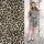 Modestoffe Damen,Satin Duchesse Stoff bedruckt Leo, Beige (Top + Shorts)