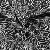 Modestoffe Damen, Viskose-Leinen Stoff bedruckt, Zebra...