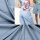 Modestoffe Damen, Jeans Stoff vorgewaschen, Uni, hellblau (Shorts)