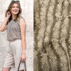 Modestoffe Damen, Spitze Streifen, taupe (Top)