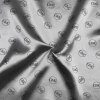 Futterstoff Taft Jacquard, Logo 2, Design 2 grau-silber