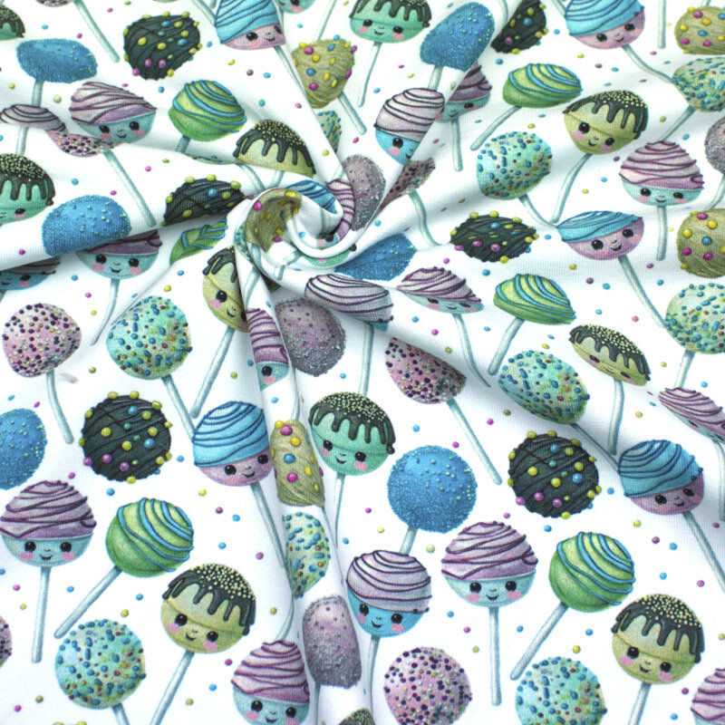 Baumwolljersey Stoff Lollipop Mint