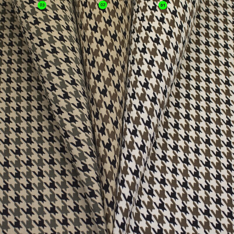 Bi-elastischer Jacquard Stoff „Hahnentritt“