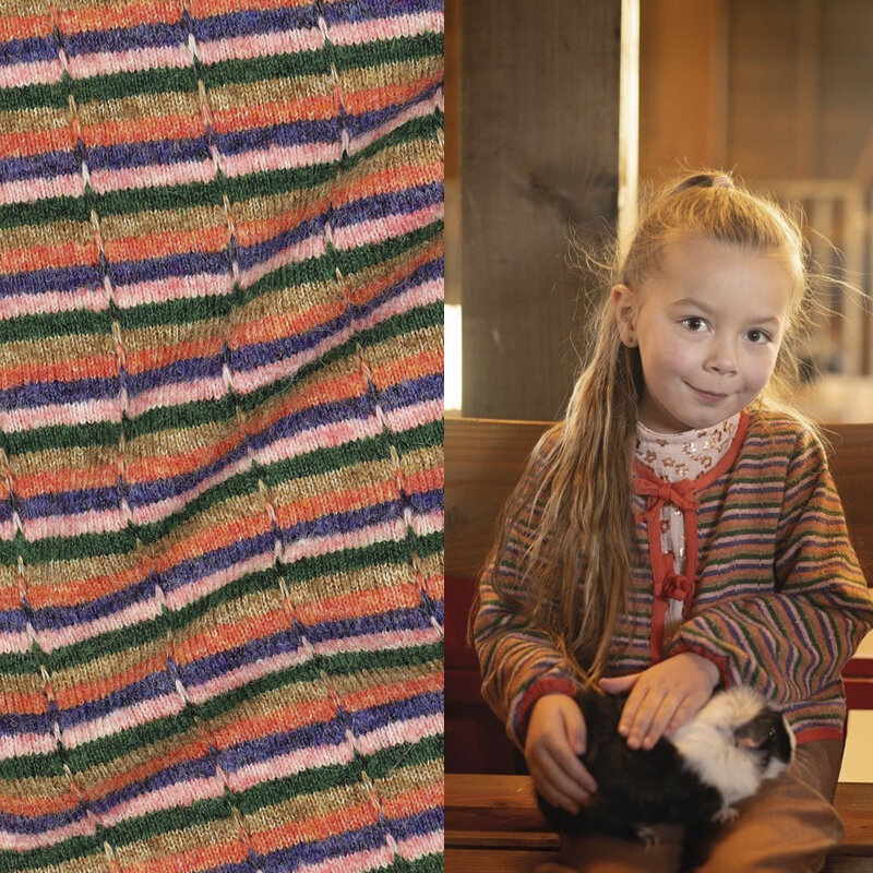 Strick Jacquard Streifen Bunt– Poppy 27