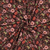 Baumwolljersey Digital Blumen Bordeauxrot – Poppy 27