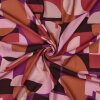 Viskose LENZING™ ECOVERO™ Abstrakt Rosa...